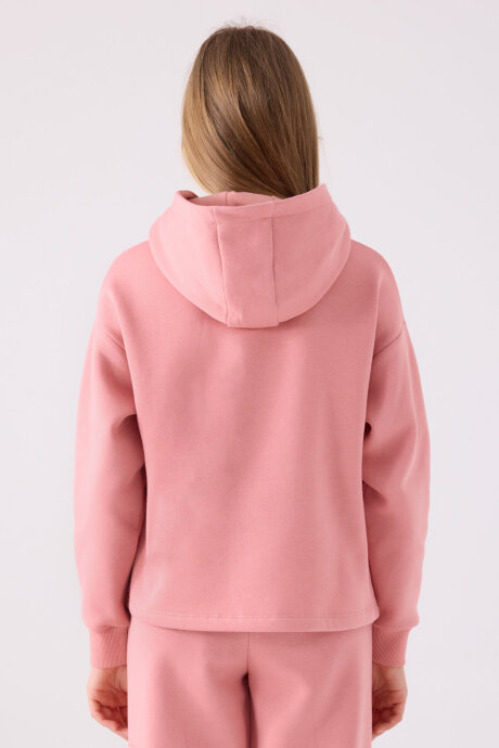 Kappa Kız Çocuk Pamuklu Kapüşonlu Nakışlı Kışlık Regular Fit Pembe Sweatshirt 321Z36W-C-V2 - 5