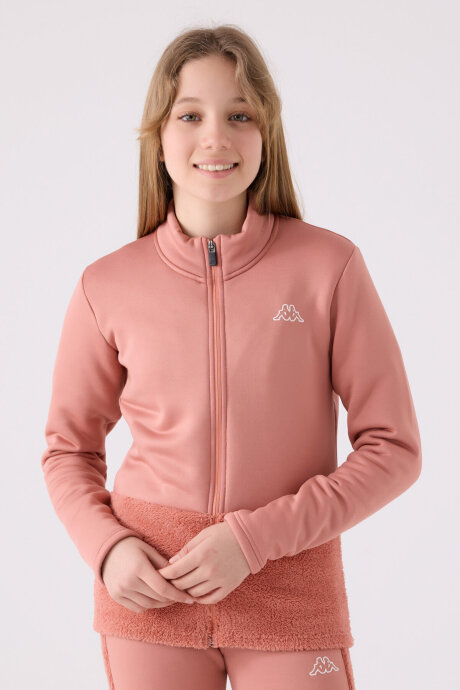 Kappa Kız Çocuk Fermuarlı Yaka Nakışlı Kışlık Regular Fit Pembe Hırka 32216MW-C-V2
