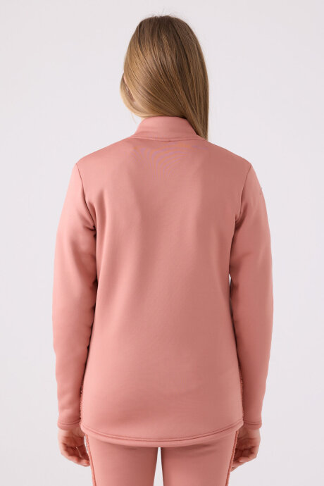 Kappa Kız Çocuk Pamuklu Fermuarlı Yaka Nakışlı Kışlık Regular Fit Pembe Hırka 32216MW-C-V2 - 5