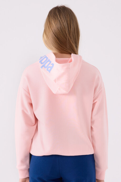 Kappa Kız Çocuk Pamuklu Kapüşonlu Pigment Baskılı Kışlık Regular Fit Pembe Sweatshirt 361X17W-C-V2 - 4
