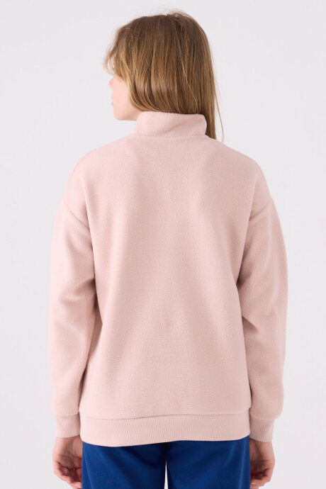 Kappa Kız Çocuk Pamuklu Fermuarlı Yaka Nakışlı Kışlık Regular Fit Pembe Sweatshirt 361X18W-C-V2 - 5