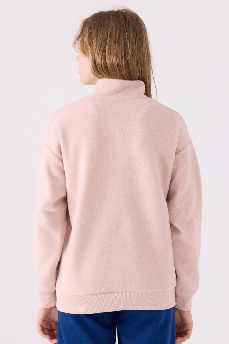 Kappa Kız Çocuk Pamuklu Fermuarlı Yaka Nakışlı Kışlık Regular Fit Pembe Sweatshirt 361X18W-C-V2 - 5