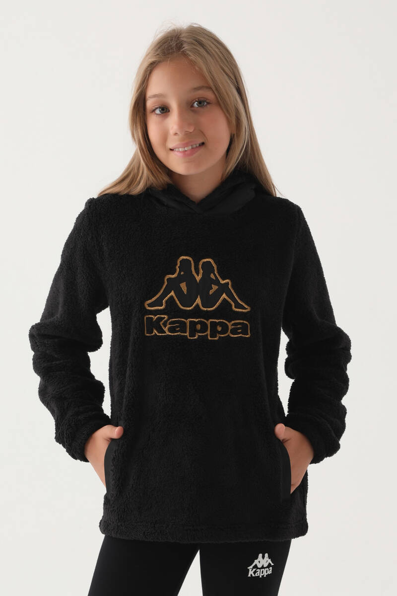 Kappa Kız Çocuk Siyah Sweatshirt