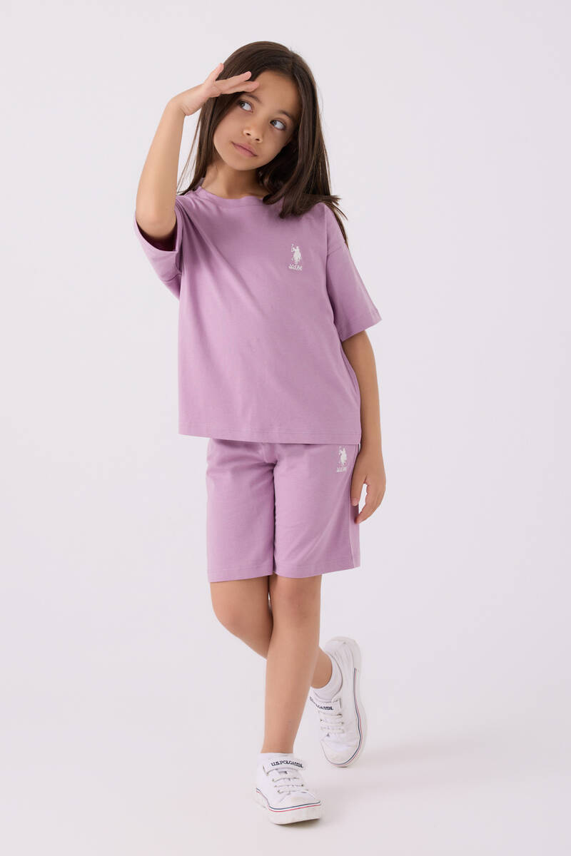 U.S. Polo Assn. Kız Çocuk Mor Bermuda Takım U.S. Polo Assn. Kız Çocuk Mor Bermuda Takım