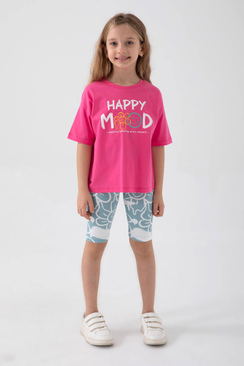 Rolypoly Happy Mood Açık Fuşya Kız Çocuk Bermuda Takım