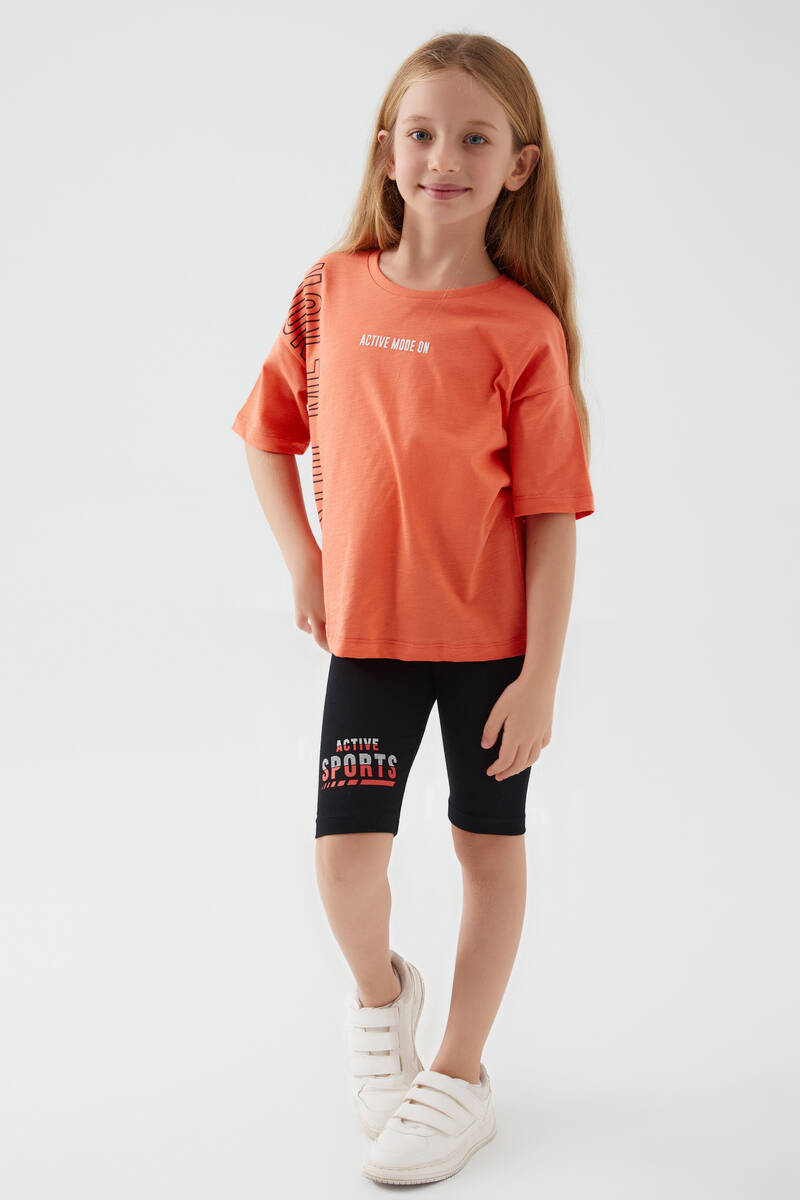 Rolypoly Active Mood On Turuncu Kız Çocuk Bermuda Takım Rolypoly Active Mood On Turuncu Kız Çocuk Bermuda Takım