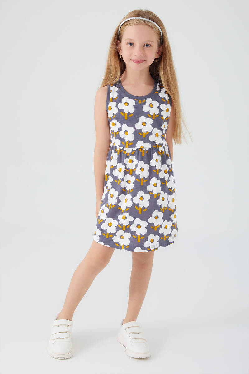 Rolypoly Florals Antrasit Kız Çocuk Elbise Rolypoly Florals Antrasit Kız Çocuk Elbise