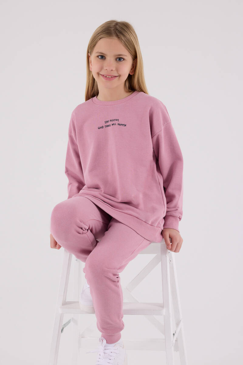 Rolypoly Kız Çocuk Pembe Eşofman Takımı