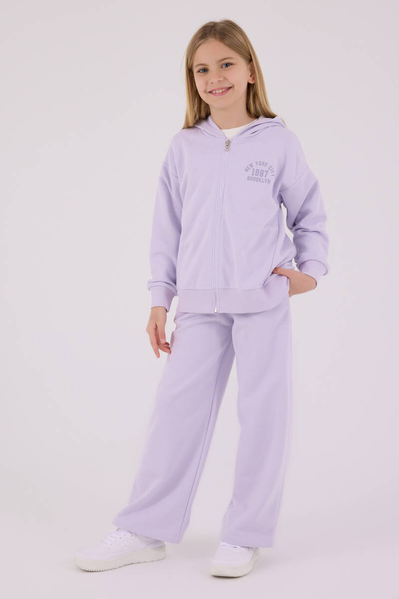 Rolypoly Kız Çocuk Mor Eşofman Takımı