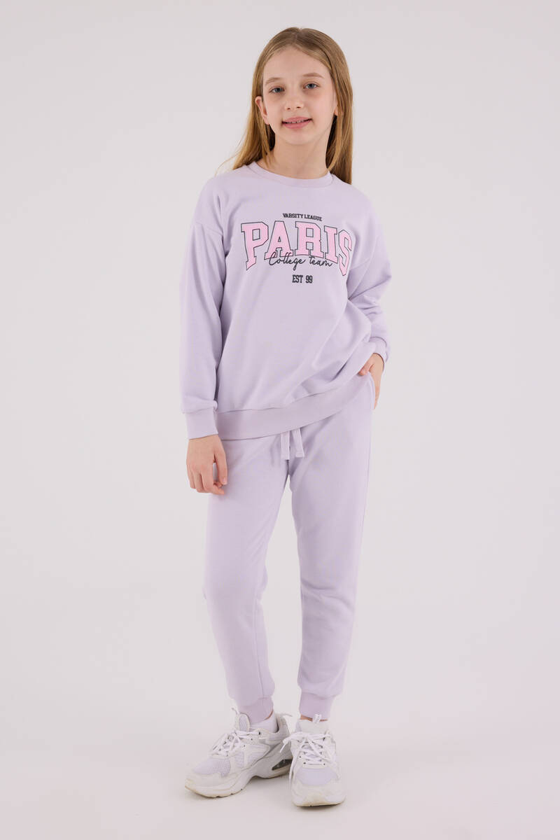 Rolypoly Kız Çocuk Mor Eşofman Takımı