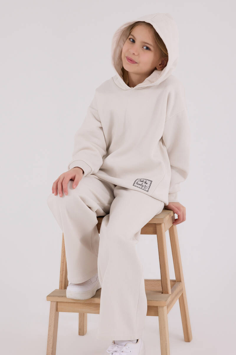 Rolypoly Kız Çocuk Beyaz Eşofman Takımı