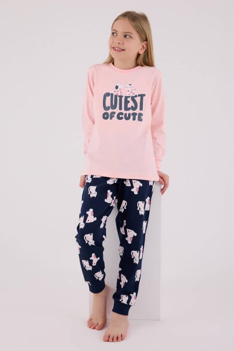 Rolypoly Kız Çocuk Pamuklu Kışlık Regular Fit Pembe Pijama Takımı RP3708-C-V1 - 3