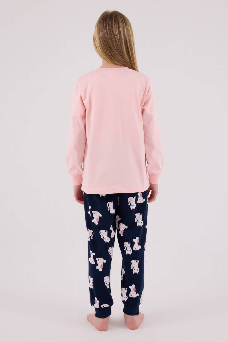 Rolypoly Kız Çocuk Pamuklu Kışlık Regular Fit Pembe Pijama Takımı RP3708-C-V1 - 5