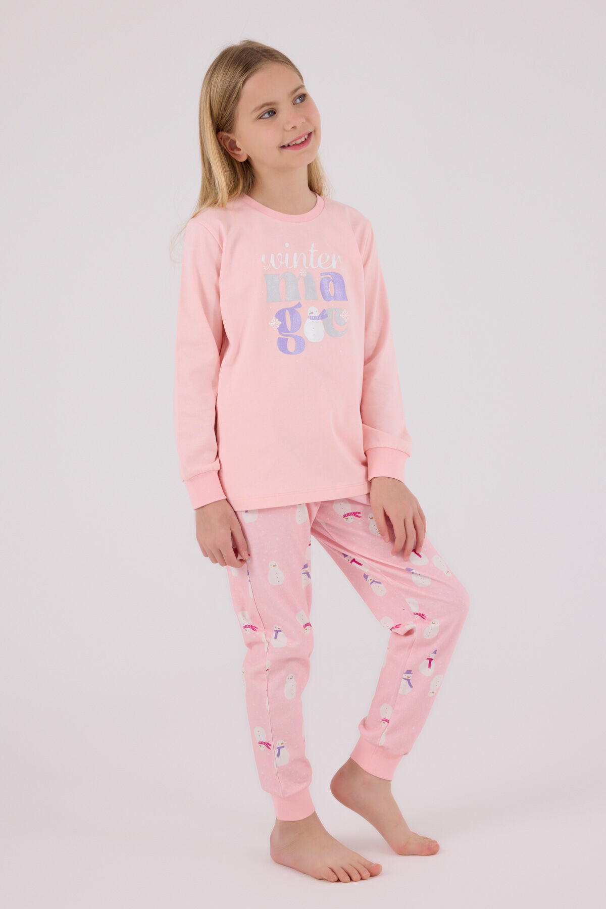 Rolypoly Kız Çocuk Pembe Pijama Takımı