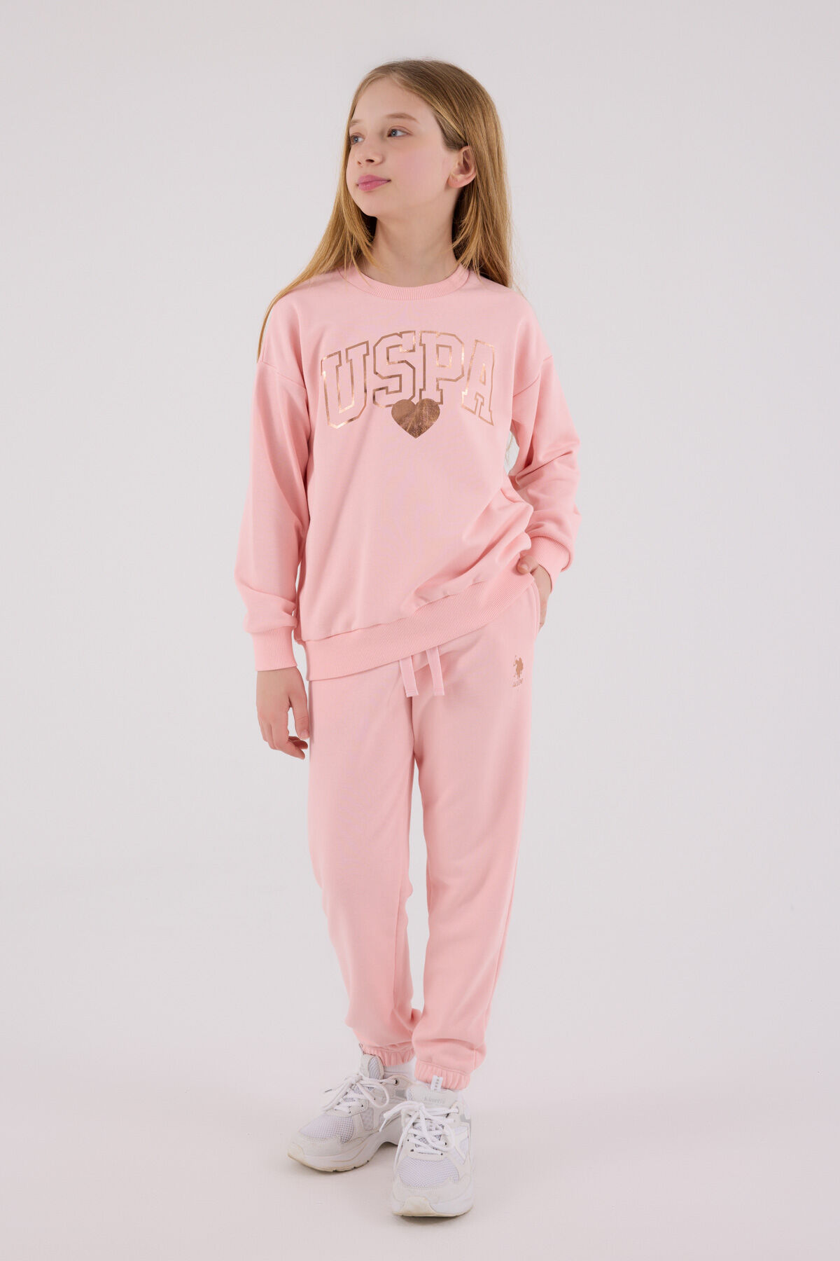 U.S. Polo Assn. Kız Çocuk Pembe Eşofman Takımı