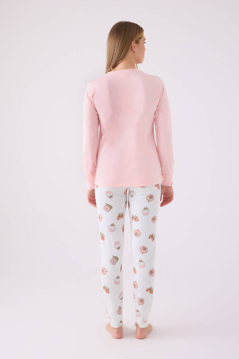 Rolypoly Kadın Pamuklu Kışlık Regular Fit Pembe Pijama Takımı RP3467-S-V1 - 5