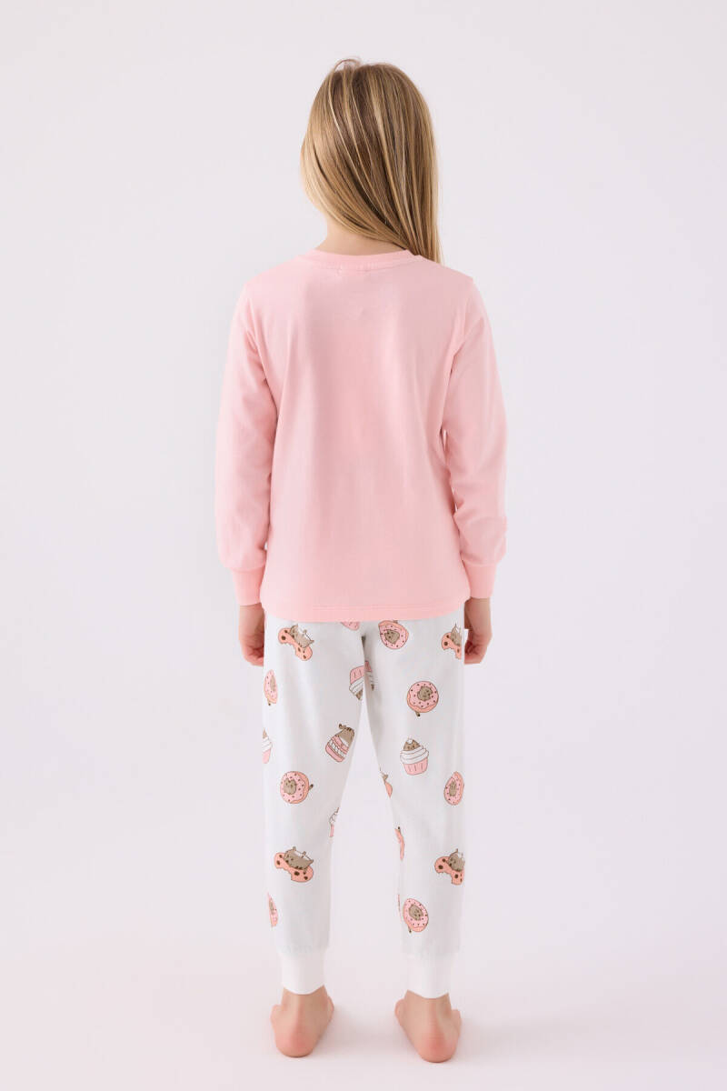 Rolypoly Kız Çocuk Pamuklu Kışlık Regular Fit Pembe Pijama Takımı RP3467-C-V1 - 5