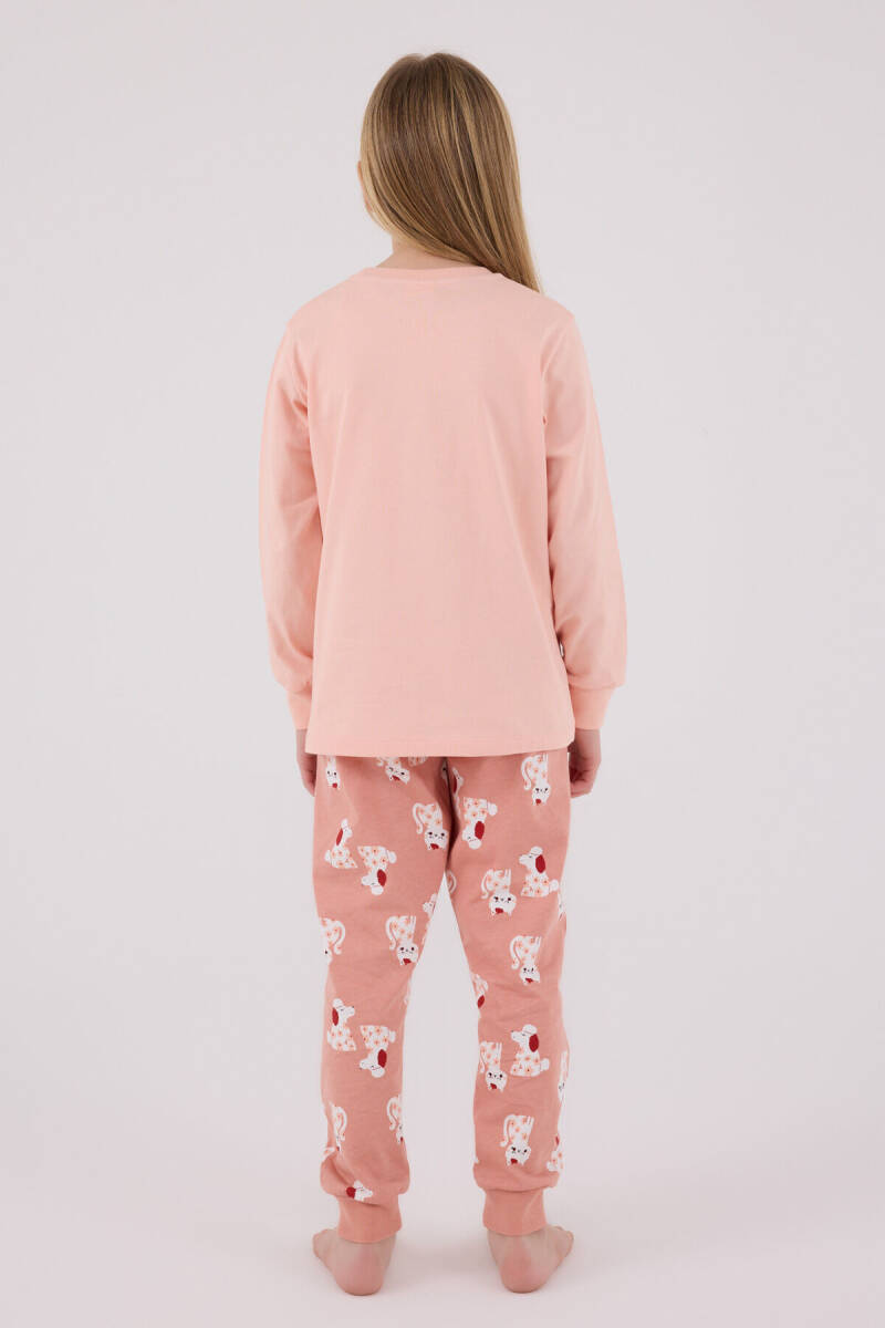 Rolypoly Kız Çocuk Pamuklu Kışlık Regular Fit Turuncu Pijama Takımı RP3708-C-V2 - 5