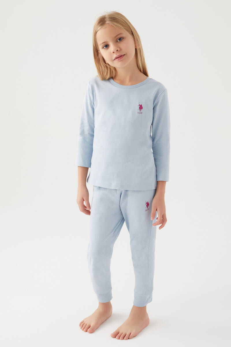 U.s Polo Asnn Kız Çocuk Mavi Pijama Takımı