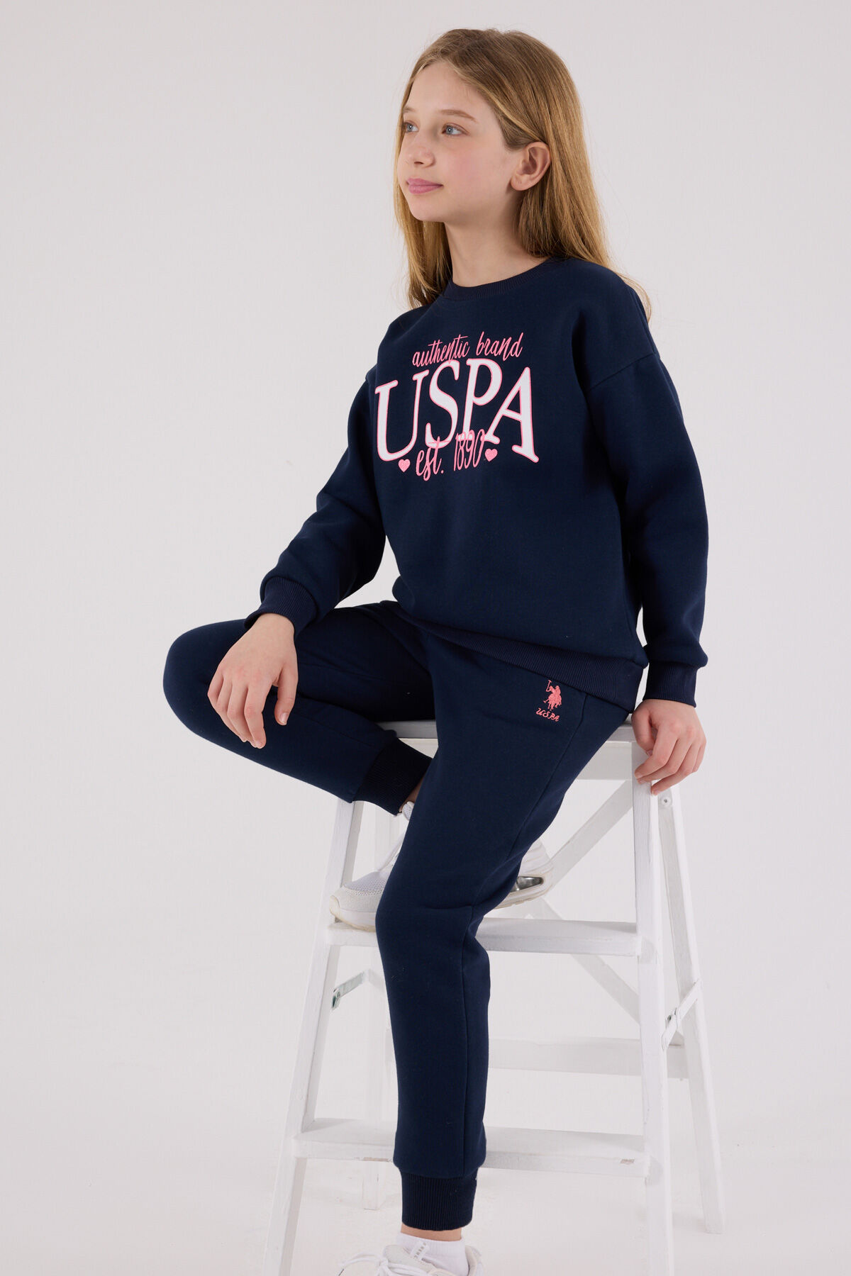 U.S. Polo Assn Kız Çocuk Lacivert Eşofman Takımı