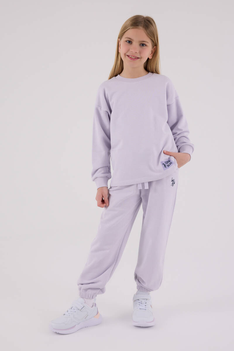 U.S. Polo Assn Kız Çocuk Mor Eşofman Takımı