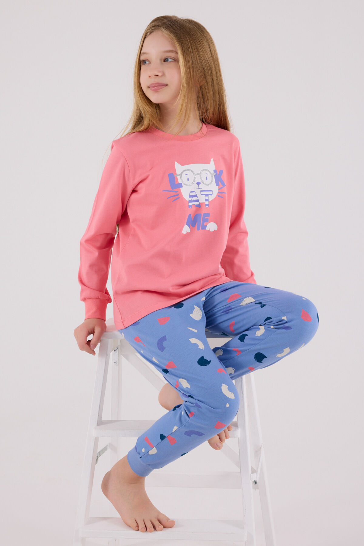 Rolypoly Kız Çocuk Pembe Pijama Takımı