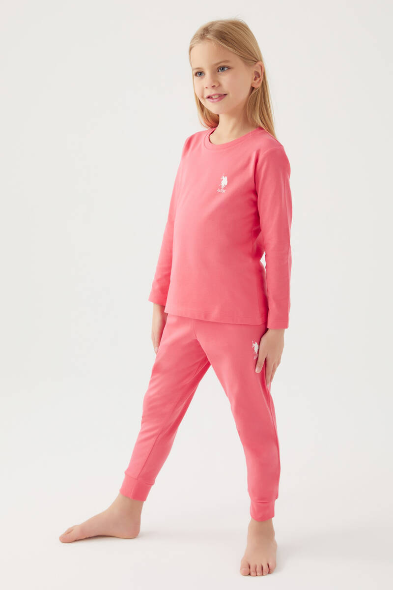 U.s Polo Asnn Kız Çocuk Pembe Pijama Takımı