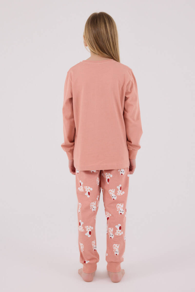 Rolypoly Kız Çocuk Pamuklu Kışlık Regular Fit Pembe Pijama Takımı RP3707-C-V2 - 5