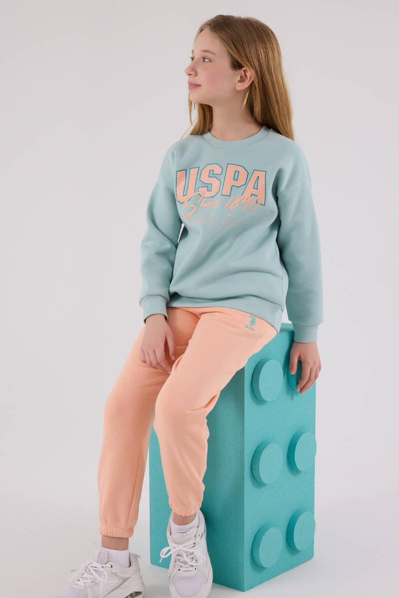 U.S. Polo Assn Kız Çocuk Yeşil Eşofman Takımı