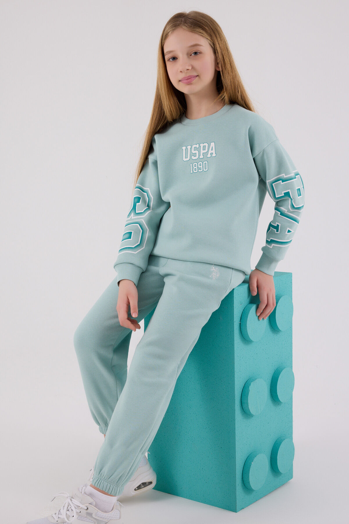 U.S. Polo Assn Kız Çocuk Yeşil Eşofman Takımı