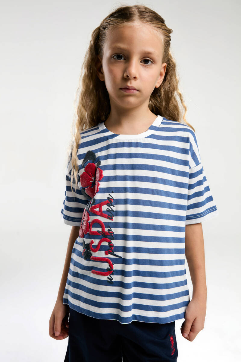 U.S. Polo Assn. Kız Çocuk Mavi Bermuda Takım U.S. Polo Assn. Kız Çocuk Mavi Bermuda Takım