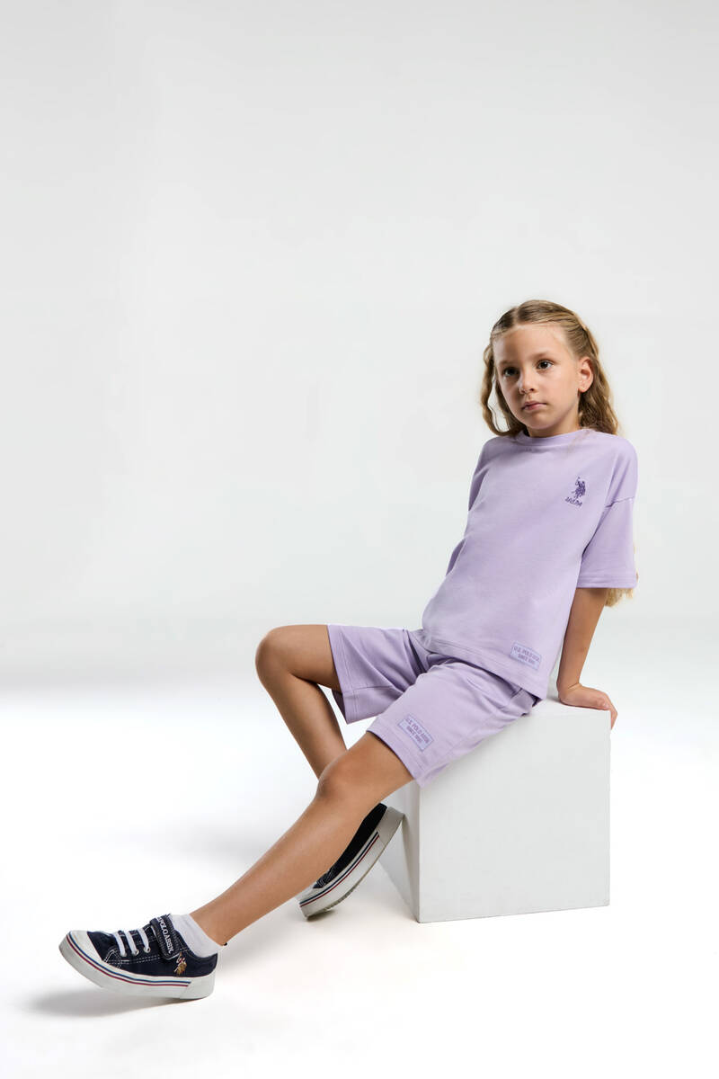 U.S. Polo Assn. Kız Çocuk Mor Bermuda Takım U.S. Polo Assn. Kız Çocuk Mor Bermuda Takım