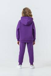 U.S. Polo Assn. Kız Çocuk Bisiklet Yaka Pigment Baskılı Kışlık Regular Fit Mor Eşofman Takımı US1205-C-V11 - 3