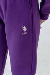 U.S. Polo Assn. Kız Çocuk Bisiklet Yaka Pigment Baskılı Kışlık Regular Fit Mor Eşofman Takımı US1205-C-V11 - 4