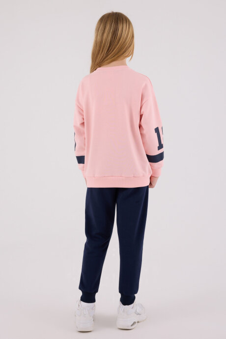 U.S. Polo Assn. Kız Çocuk Pamuklu Kışlık Regular Fit Pembe Eşofman Takımı US2321-C-V2 - 5