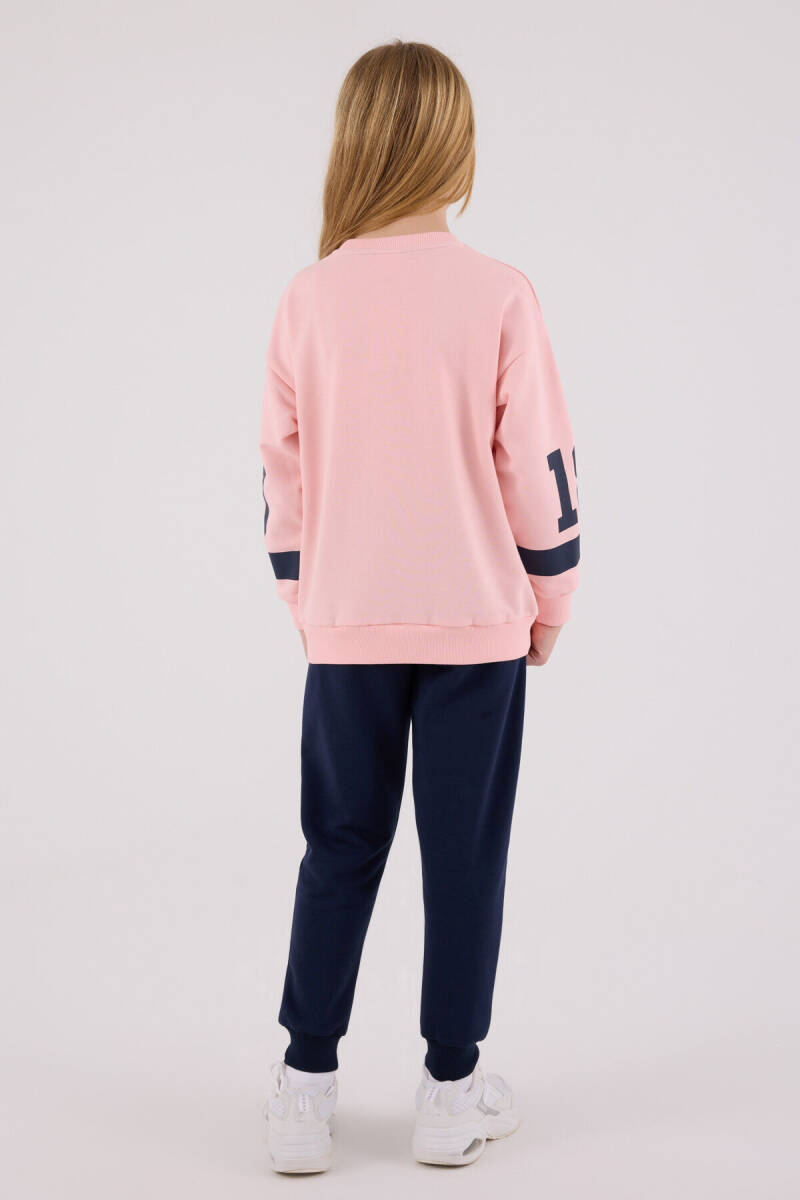 U.S. Polo Assn. Kız Çocuk Pamuklu Kışlık Regular Fit Pembe Eşofman Takımı US2321-C-V2 - 5