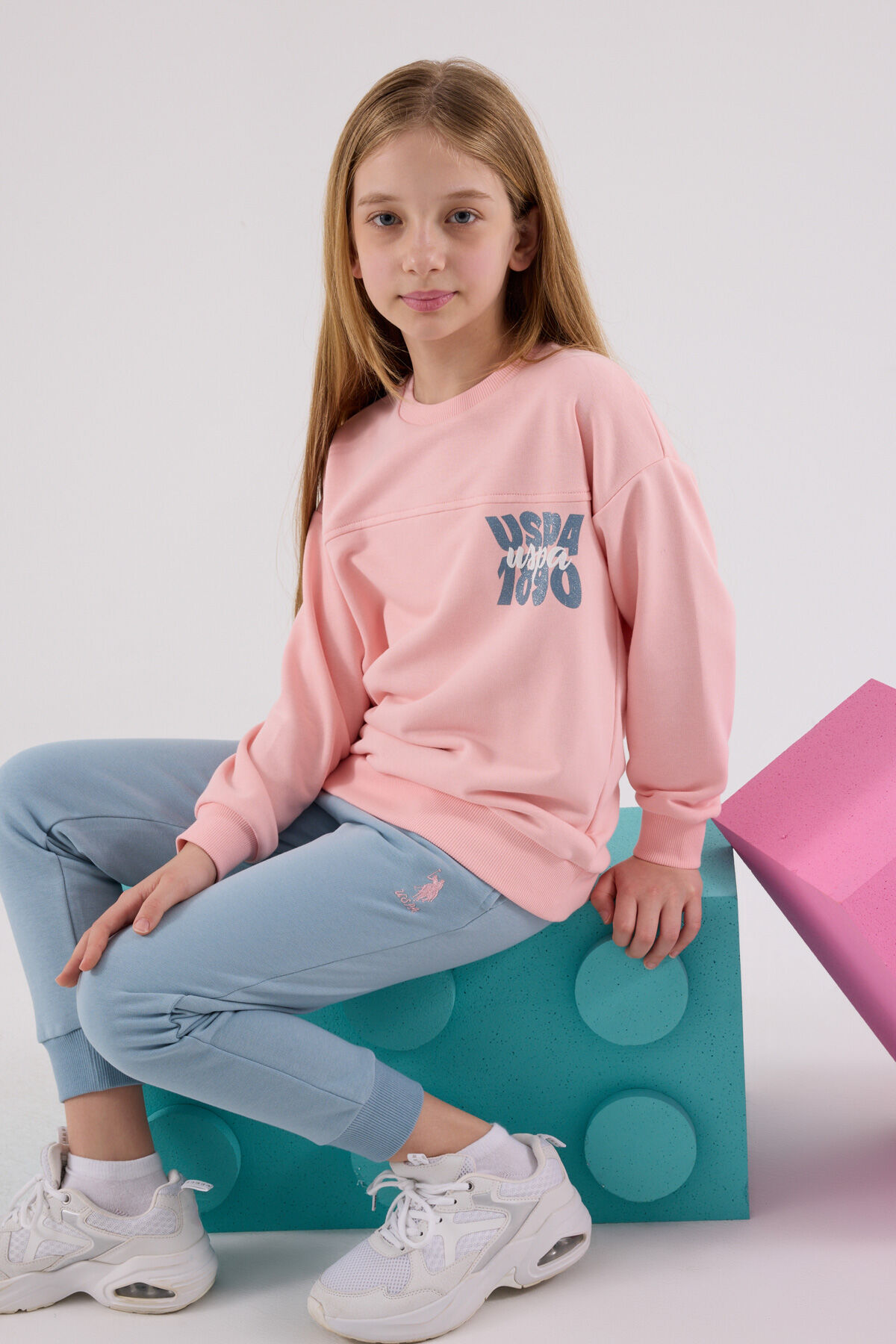 U.S. Polo Assn Kız Çocuk Pembe Eşofman Takımı