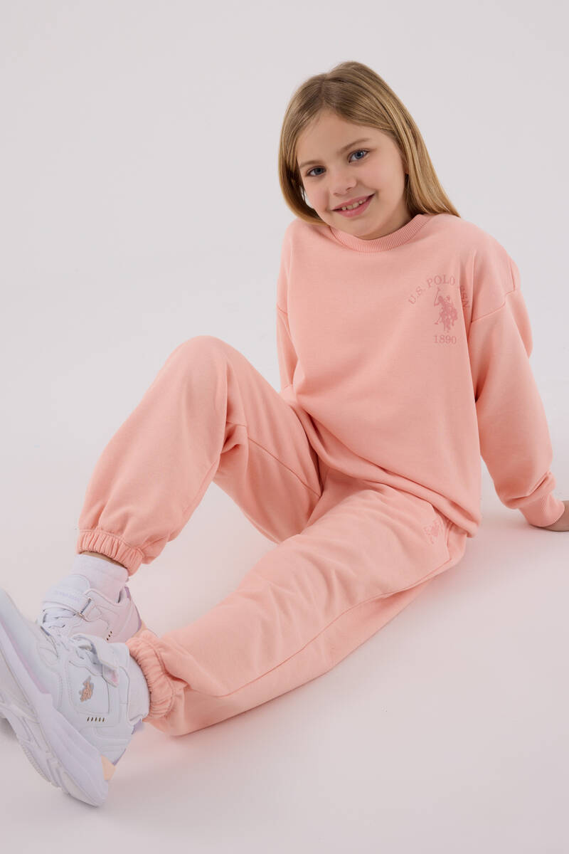 U.S. Polo Assn Kız Çocuk Turuncu Eşofman Takımı