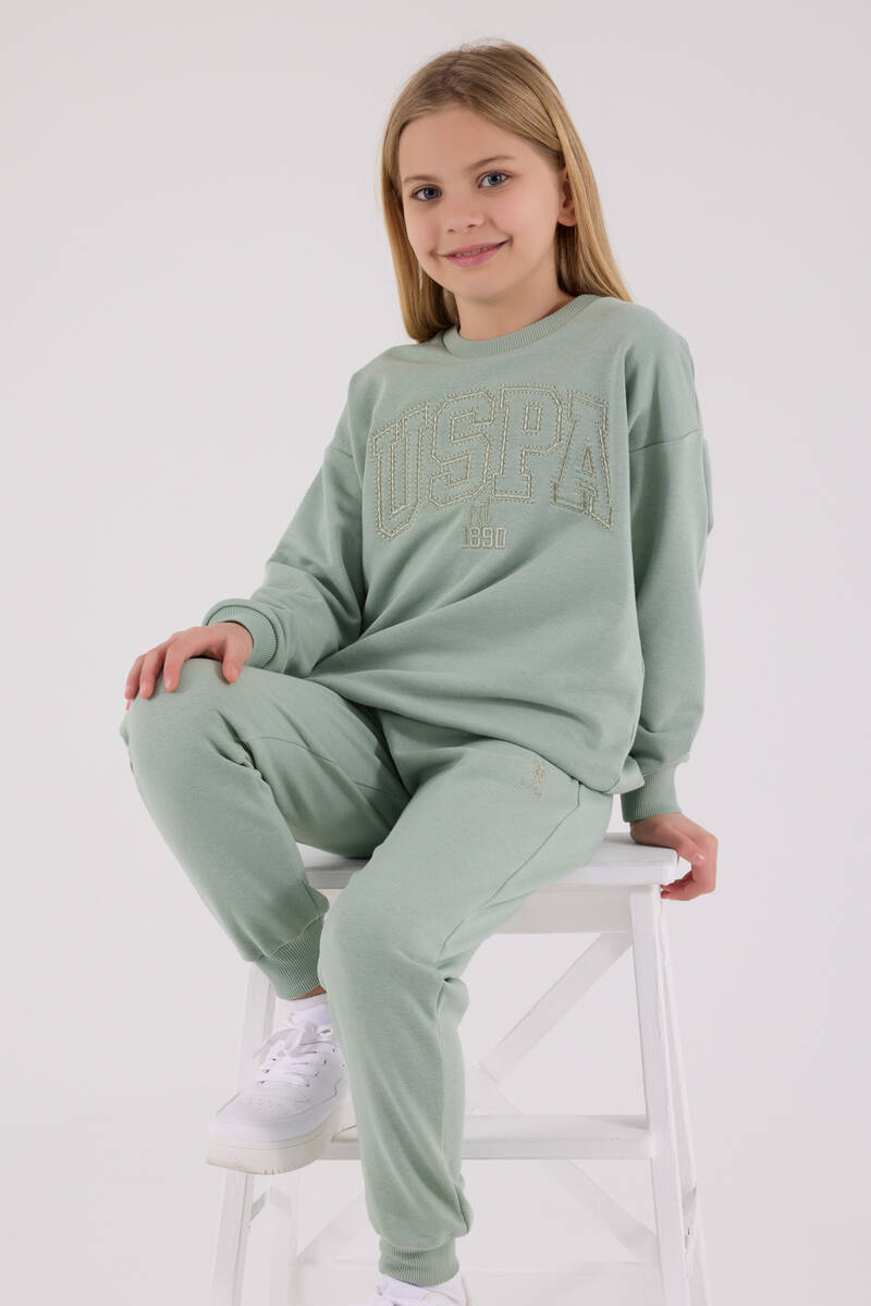U.S. Polo Assn Kız Çocuk Yeşil Eşofman Takımı