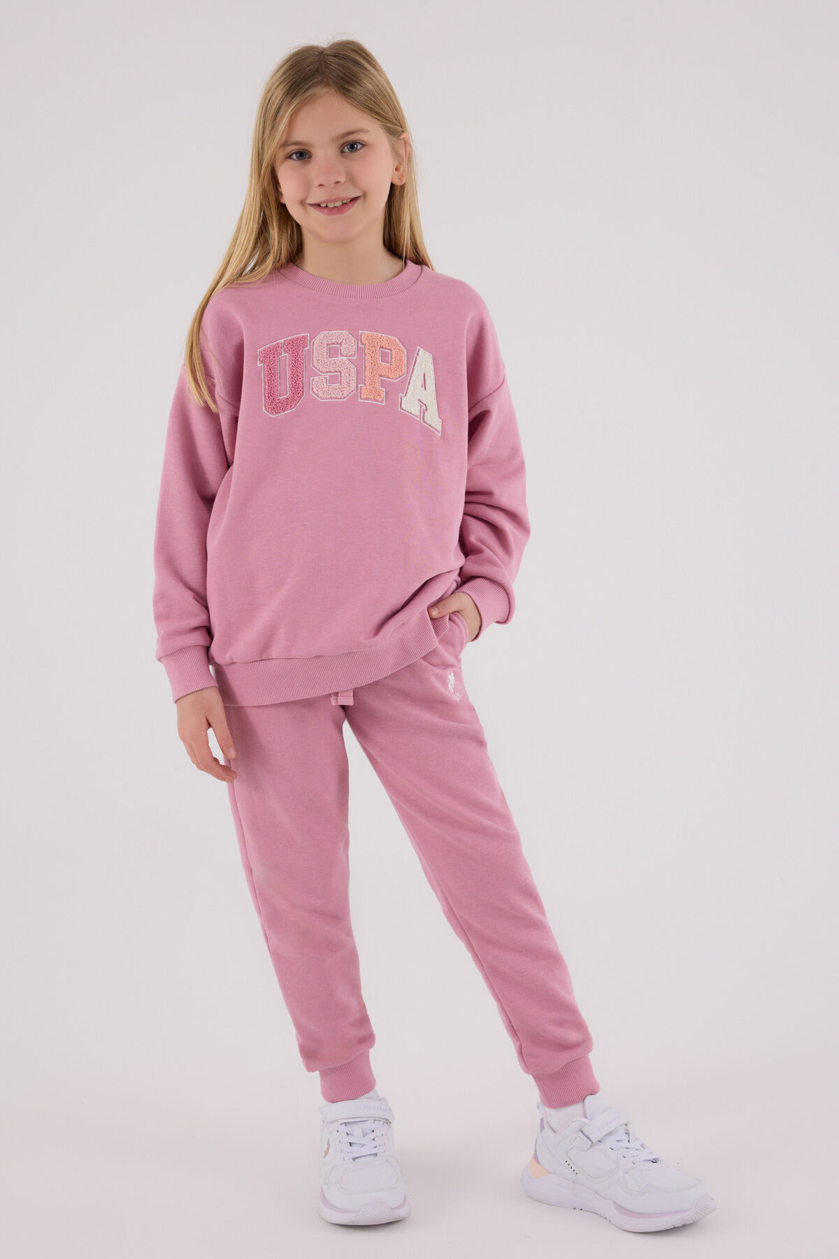 U.S. Polo Assn Kız Çocuk Pembe Eşofman Takımı