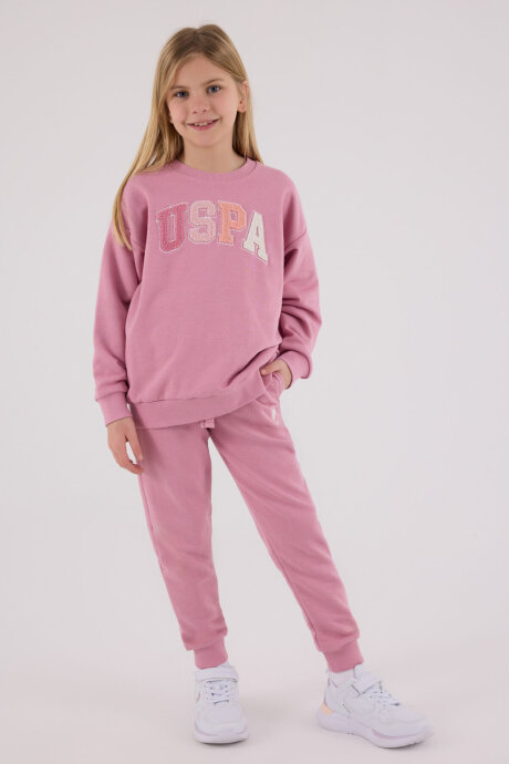 U.S. Polo Assn. Kız Çocuk Kışlık Regular Fit Pembe Eşofman Takımı US2306-C-V1 - 1