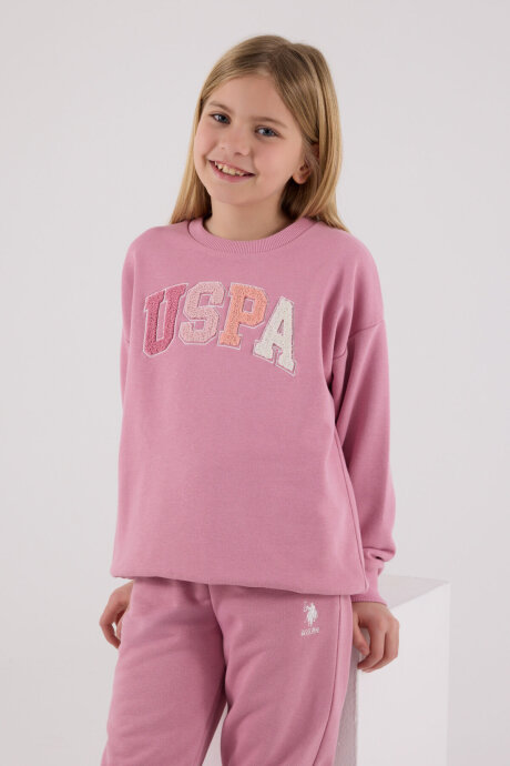 U.S. Polo Assn. Kız Çocuk Kışlık Regular Fit Pembe Eşofman Takımı US2306-C-V1 - 4