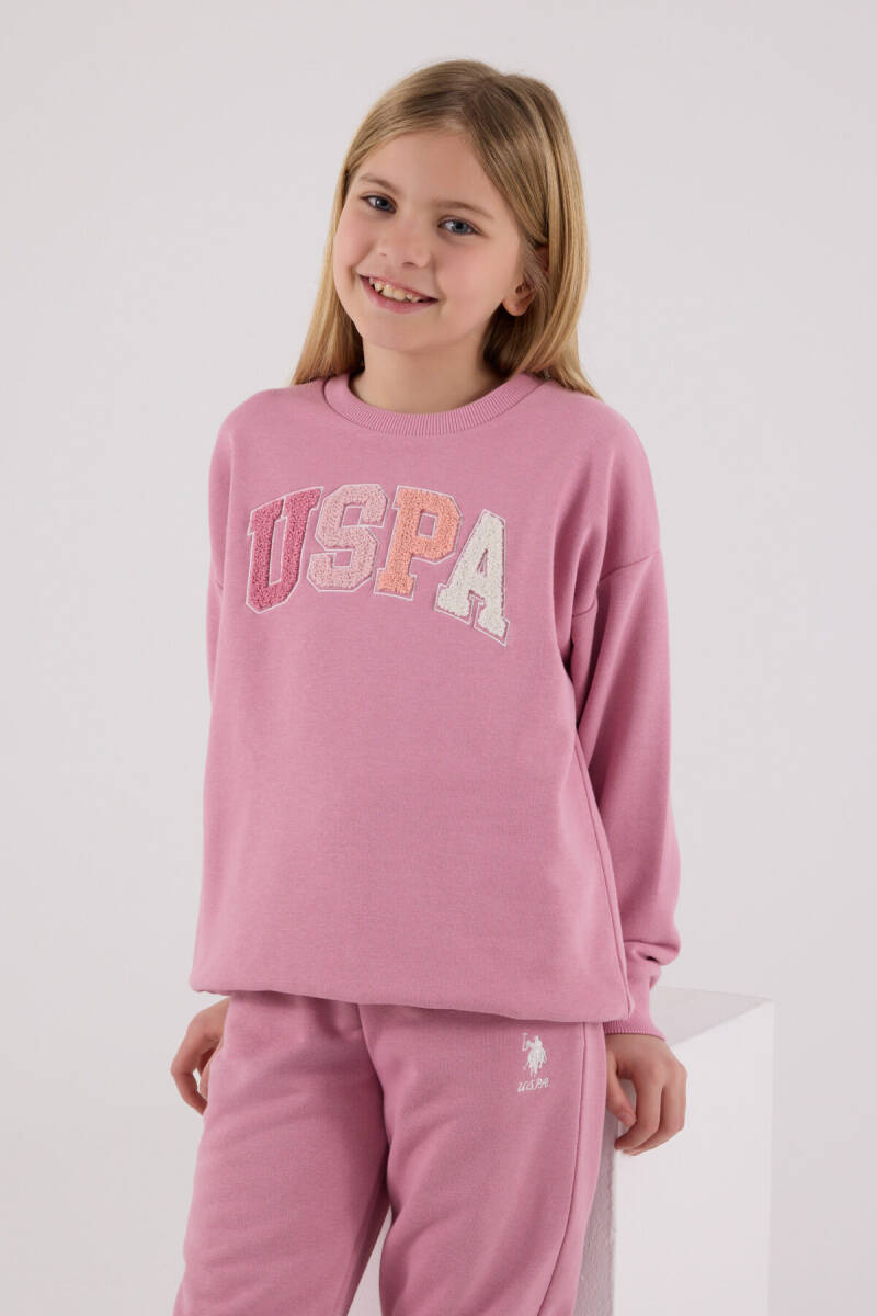 U.S. Polo Assn. Kız Çocuk Kışlık Regular Fit Pembe Eşofman Takımı US2306-C-V1 - 4