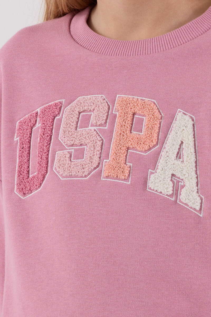 U.S. Polo Assn. Kız Çocuk Kışlık Regular Fit Pembe Eşofman Takımı US2306-C-V1 - 6