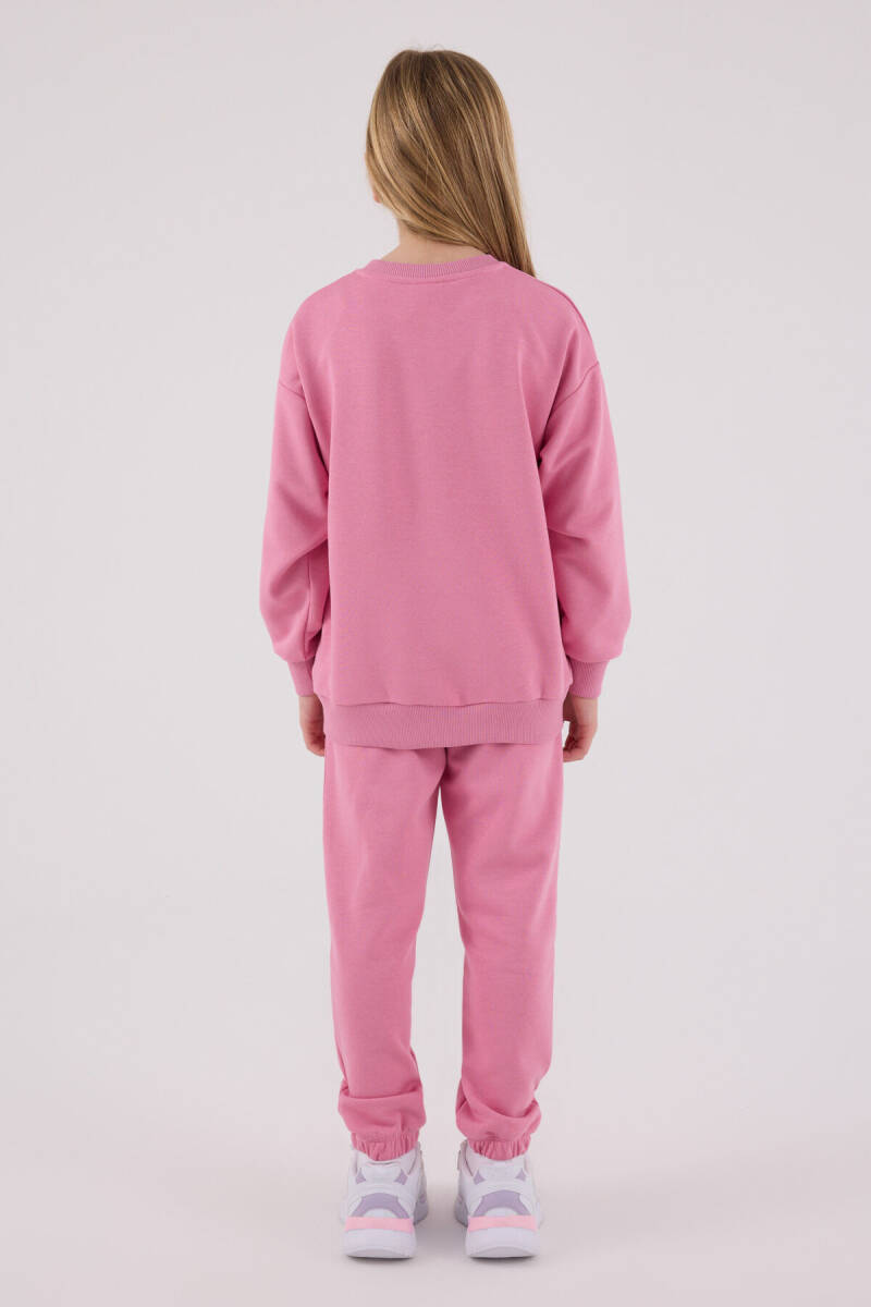 U.S. Polo Assn. Kız Çocuk Pamuklu Kışlık Regular Fit Pembe Eşofman Takımı US2311-C-V1 - 5