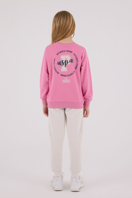 U.S. Polo Assn. Kız Çocuk Pamuklu Kışlık Regular Fit Pembe Eşofman Takımı US2313-C-V1 - 5
