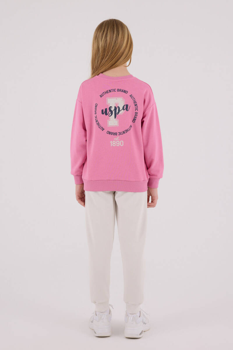U.S. Polo Assn. Kız Çocuk Pamuklu Kışlık Regular Fit Pembe Eşofman Takımı US2313-C-V1 - 5