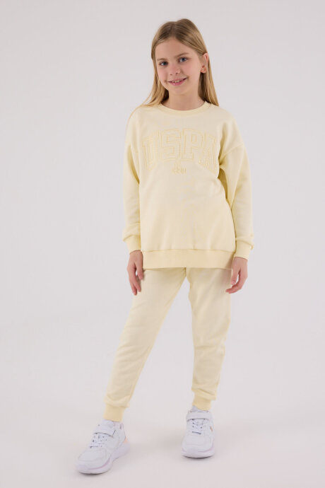 U.S. Polo Assn. Kız Çocuk Kışlık Regular Fit Sarı Eşofman Takımı US2305-C-V4 - 3