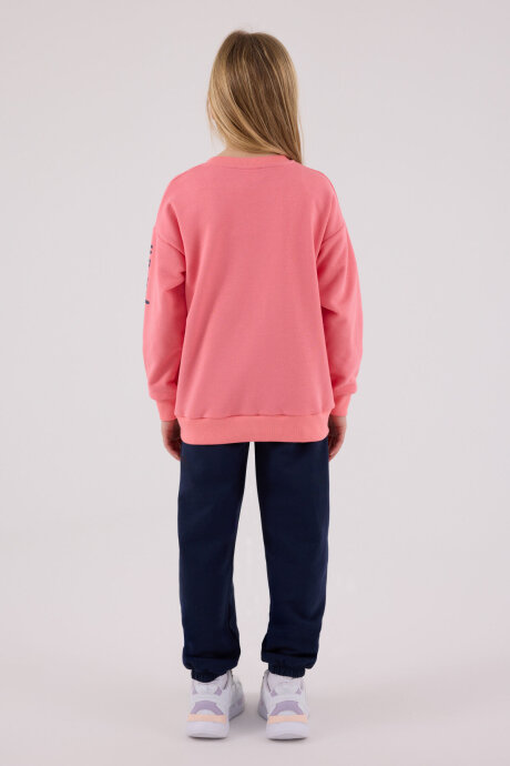 U.S. Polo Assn. Kız Çocuk Pamuklu Kışlık Regular Fit Pembe Eşofman Takımı US2308-C-V1 - 5