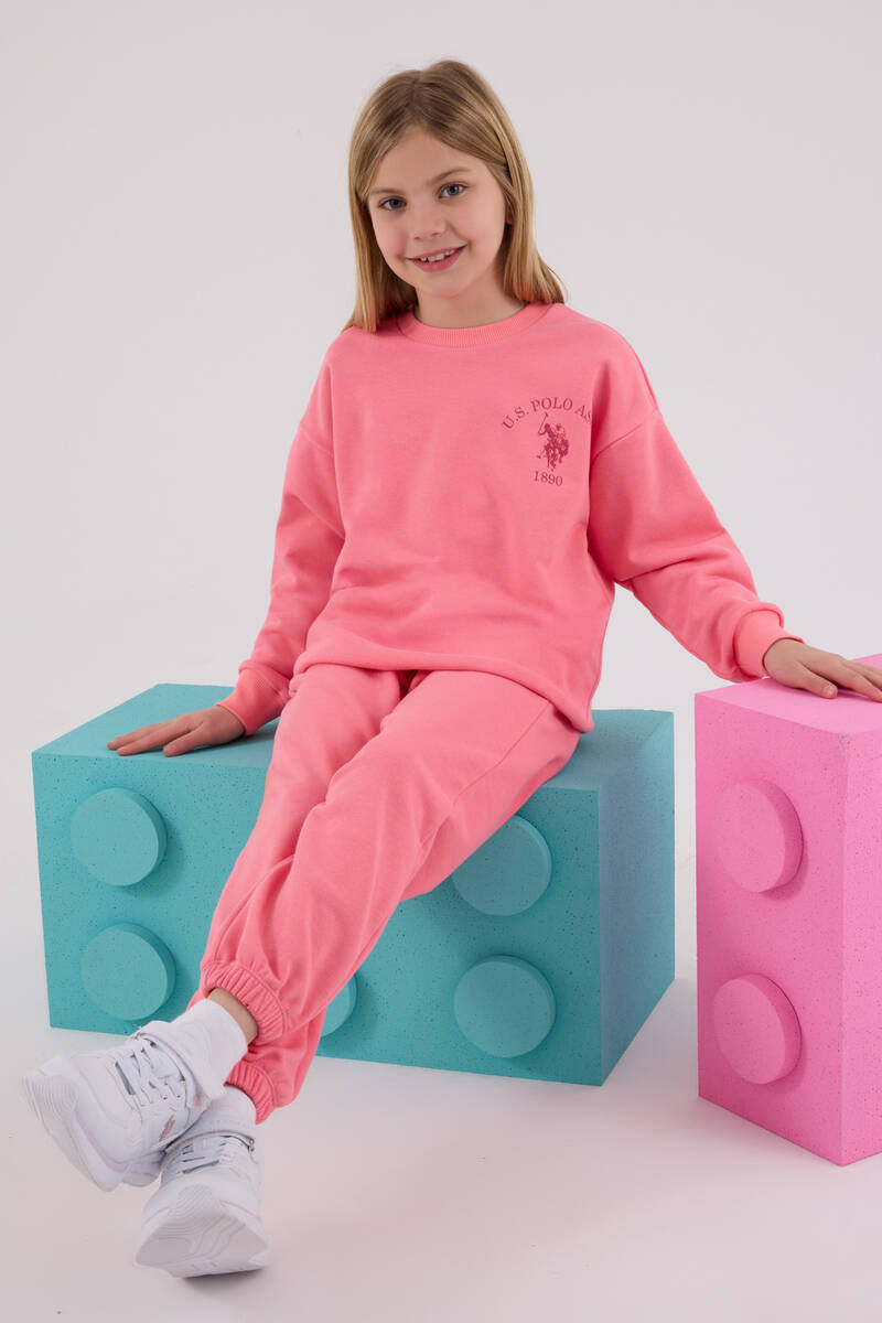 U.S. Polo Assn Kız Çocuk Pembe Eşofman Takımı